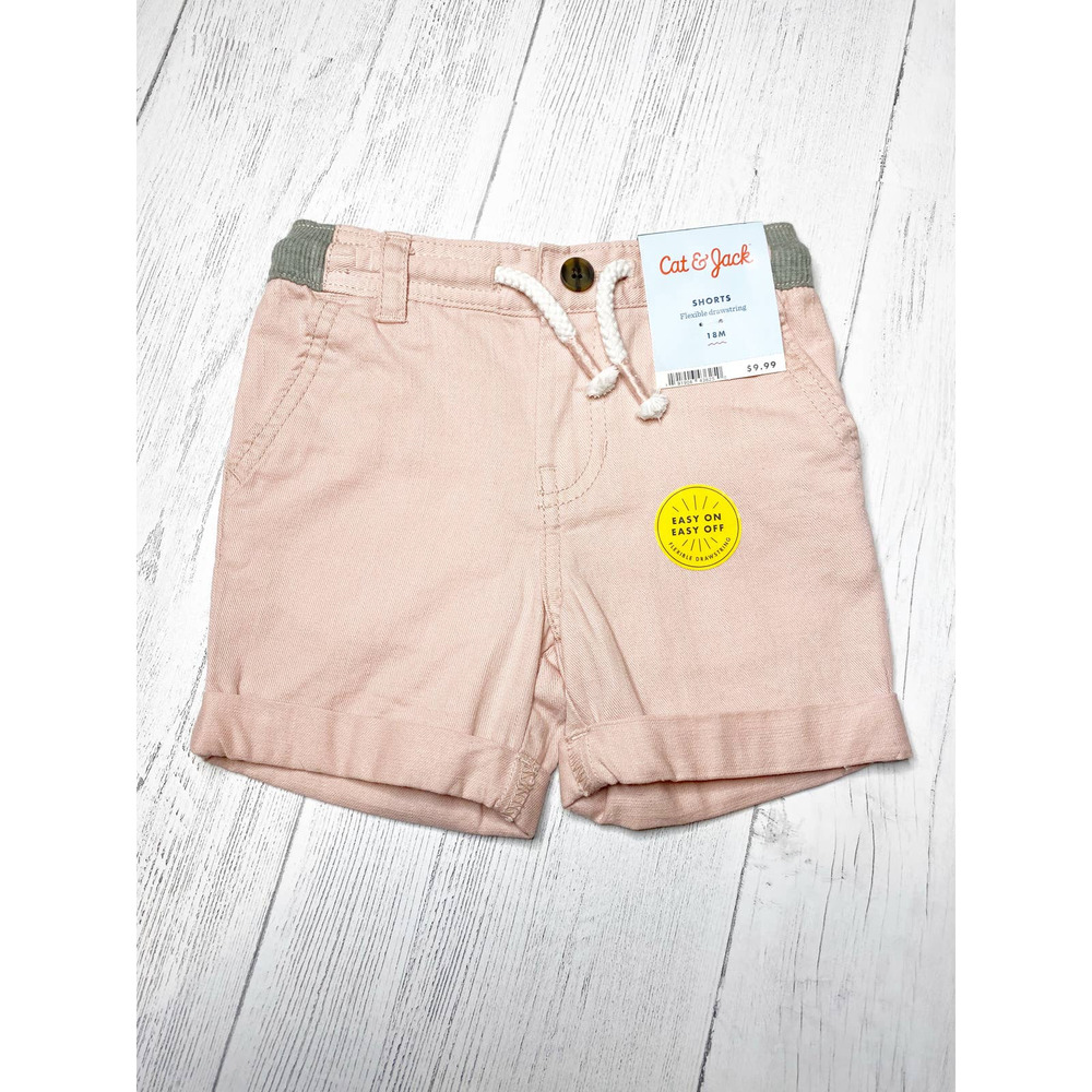 Cat & Jack Toddler Boys Shorts Pink Metal Easy On